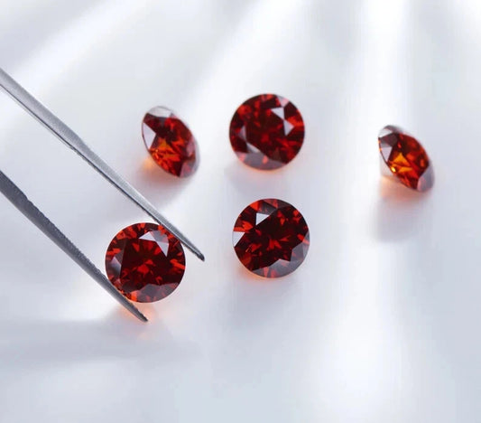 Certified Natural Red Color 5 Ct Round Cut Lab grown Loose Diamond VVS1 Clarity